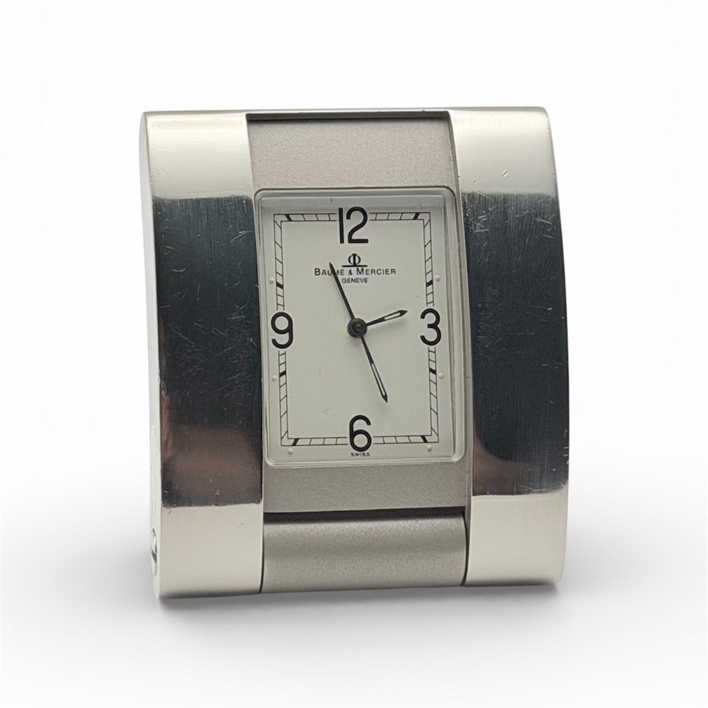 BAUME & MERCIER GENEVA SWISS TRAVEL / DESK CLOCK